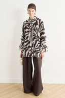 Long Sleeve Printed Chiffon Shirt