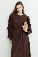 Ruffle Sleeve Lace Dress