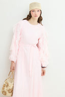 Ruffle Sleeve Lace Dress