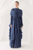 Ibiza Evening Dress with Ruffle Sleeves