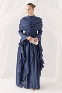Ibiza Evening Dress with Ruffle Sleeves