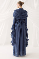 Ibiza Evening Dress with Ruffle Sleeves