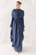 Ibiza Evening Dress with Ruffle Sleeves