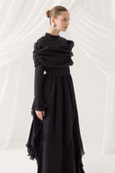 Ruffled Sleeve Ibiza Evening Dress