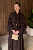 Ruffle Sleeve Muslin Dress
