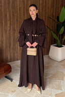 Ruffle Sleeve Muslin Dress