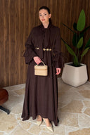 Ruffle Sleeve Muslin Dress