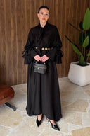 Arm-Ruffled Muslin Dress