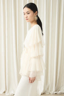 Sleeve Ruffle Chiffon Set