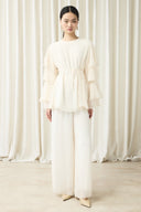 Sleeve Ruffle Chiffon Set