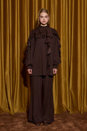 Ruffle-Sleeve and Collar Set