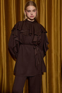 Ruffle-Sleeve and Collar Set
