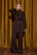 Ruffle-Sleeve and Collar Set