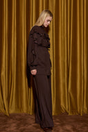 Ruffle-Sleeve and Collar Set