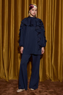 Ruffled Sleeve and Collar Set
