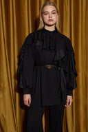 Ruffle-Sleeve and Collar Set