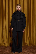 Ruffle-Sleeve and Collar Set