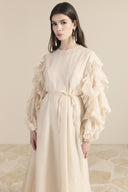 Ruffled Sleeve Dress