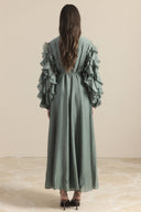 Ruffle-Sleeve Dress