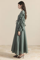 Ruffle-Sleeve Dress