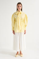 Tie-Neck Balloon Sleeve Blouse