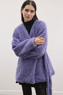 Double-Breasted Curly Wool Coat