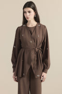 Double-Breasted Stone-Embellished Suit