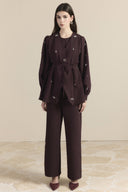 Double-Breasted Embellished Suit