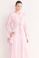 Lara Patterned Printed Tulle Chiffon Dress