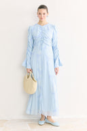 Lara Patterned Printed Tulle Chiffon Dress