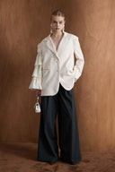 Louie Long Sleeve Lace Detail Double Breasted Jacket