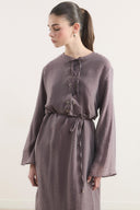 Lucy Lace-Up Collar Detail Dress
