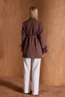 Lunara Feather-Trimmed Jacket
