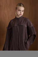 Lyra Vertical Pleated Buckle Shirt
