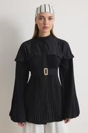 Lyra Pleated Buckle Shirt