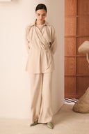 Malyne Front-Pleated Double-Breasted Suit