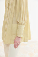 Cuffed Ribbed Voile Shirt
