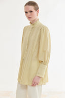 Cuffed Ribbed Voile Shirt