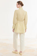 Cuffed Ribbed Voile Shirt