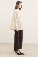 Martha Button-Down Shirt with Tie Waist