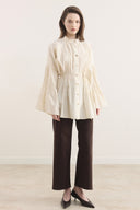 Martha Button-Down Shirt with Tie Waist