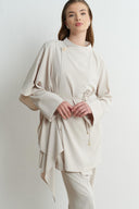 Martina Crew Neck Ruffled Crepe Set