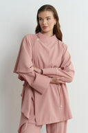 Martina Ruffled Sleeve Crepe Set