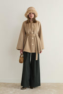 Mary Belted Goldfox Coat