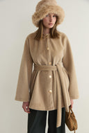 Mary Belted Goldfox Coat