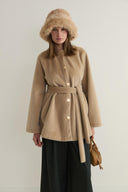 Mary Belted Goldfox Coat