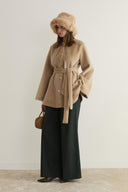 Mary Belted Goldfox Coat