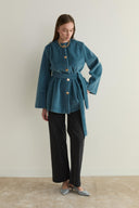 Mary Belted Goldfox Coat