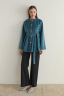 Mary Belted Goldfox Coat