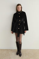 Mary Belted Goldfox Coat